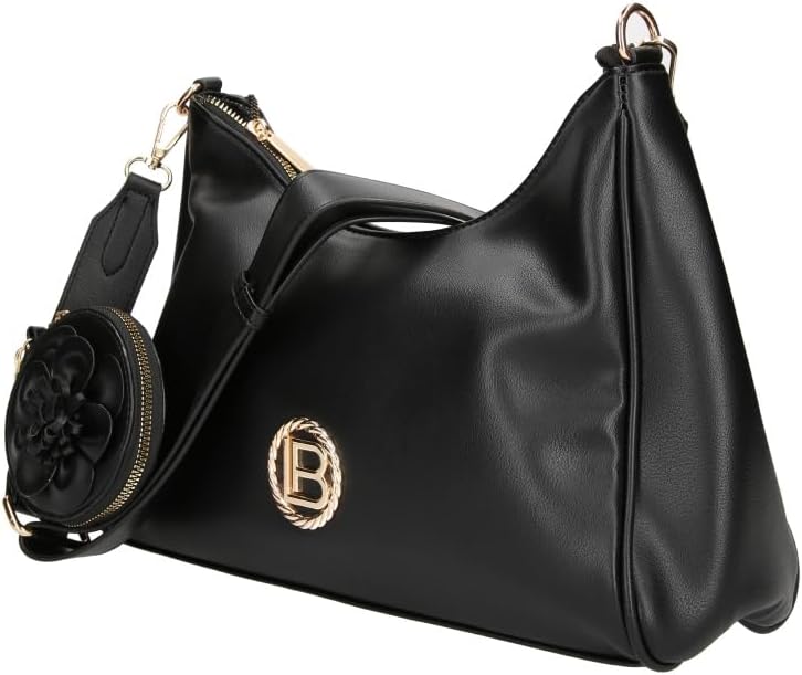 LAURA BIAGIOTTI Borsa Donna Nera Dausette con Tracolla e Portamonete