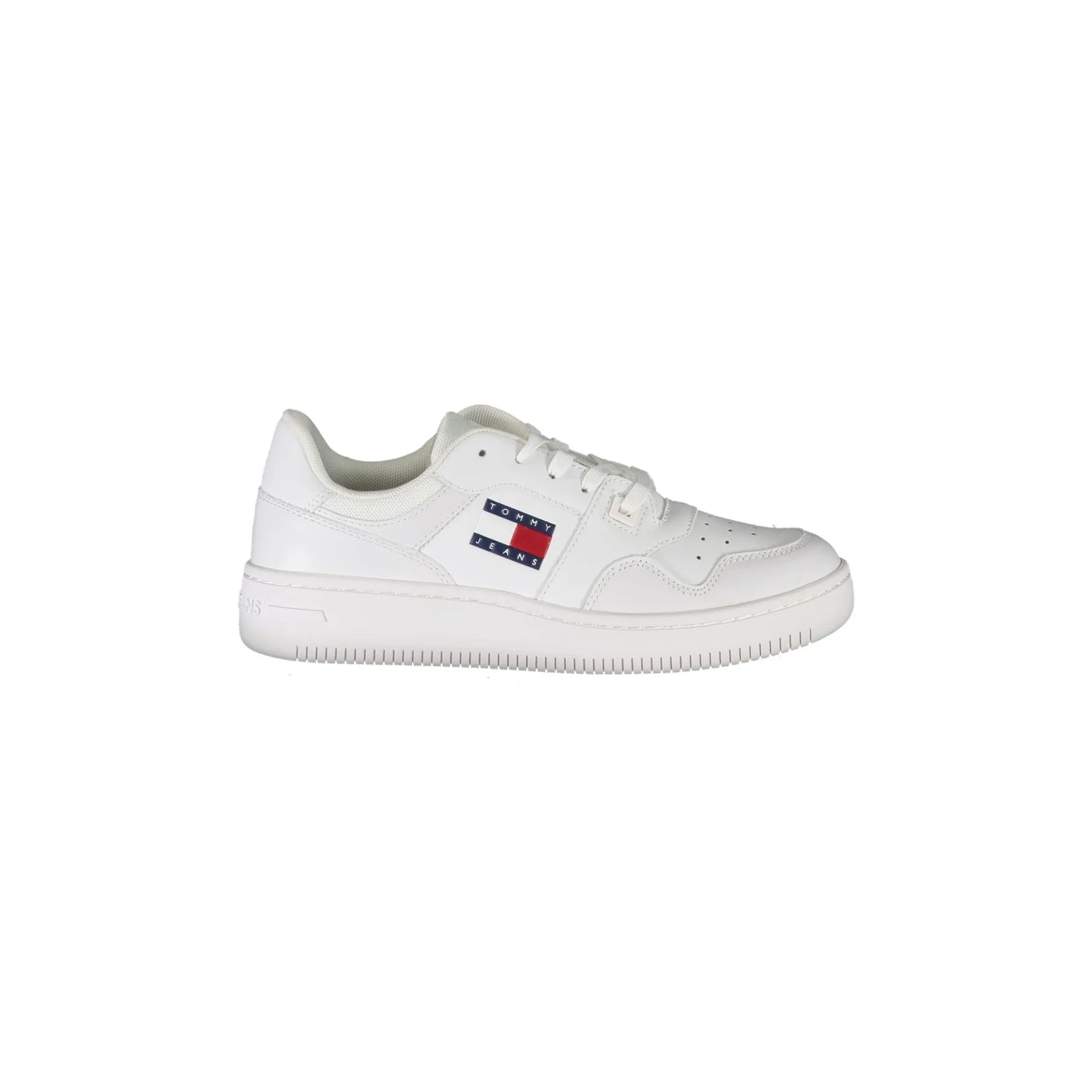 TOMMY HILFIGER Scarpe Sneakers Donna Bianche con Dettagli a Contrasto Bianco - foto prodotto