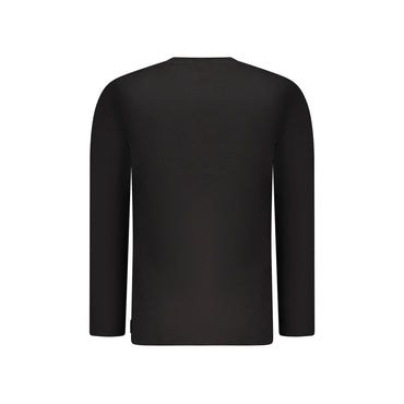 U.S. Grand T-Shirt Uomo Nera Maniche Lunghe Girocollo Logo nero - vista 2