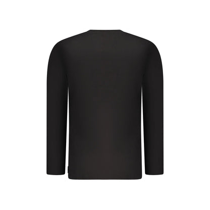 U.S. Grand T-Shirt Uomo Nera Maniche Lunghe Girocollo Logo nero - vista 2