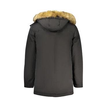 Guess Jeans Giubbotto Maniche Lunghe Uomo Neri Cappuccio Removibile Giubbotti e Giacche nero - vista 2
