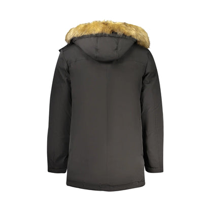 Guess Jeans Giubbotto Maniche Lunghe Uomo Neri Cappuccio Removibile Giubbotti e Giacche nero - vista 2