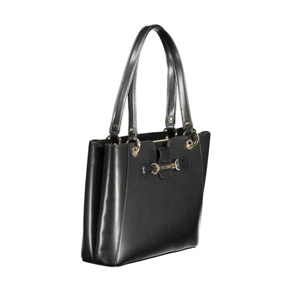 GUESS JEANS Borsa Donna Nolana Nera a Spalla con Doppio Scomparto e Dettagli a Contrasto Borse nero - vista 3