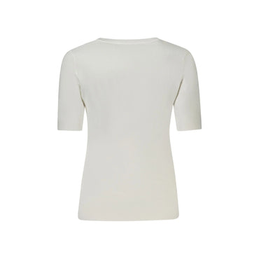 Guess Jeans Maglia Donna Bianca Dettagli a Contrasto Maglie bianco - vista 2