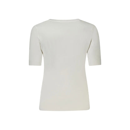 Guess Jeans Maglia Donna Bianca Dettagli a Contrasto Maglie bianco - vista 2