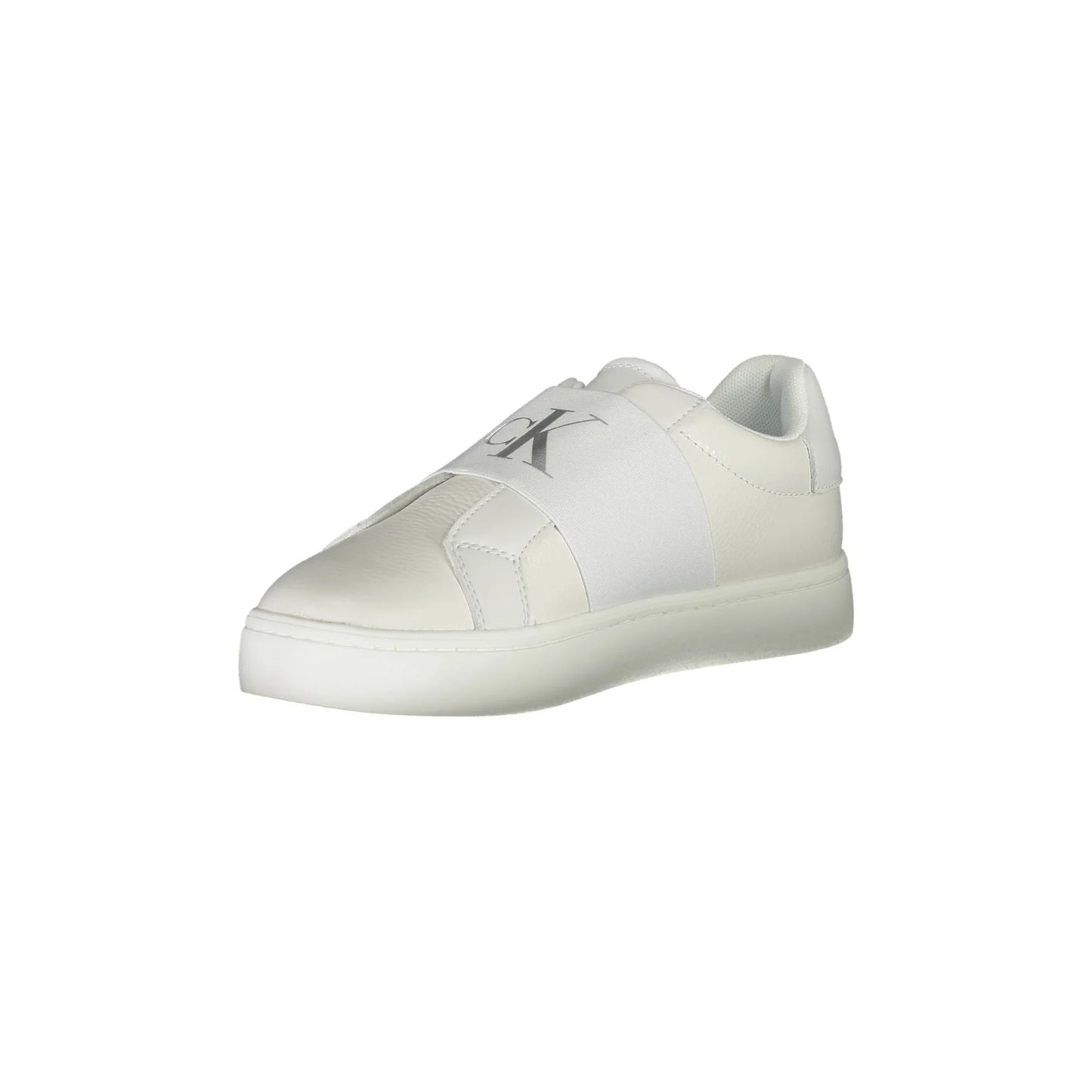 CALVIN KLEIN Scarpe Sneakers Donna Bianche con Lacci e Logo bianco - vista 3