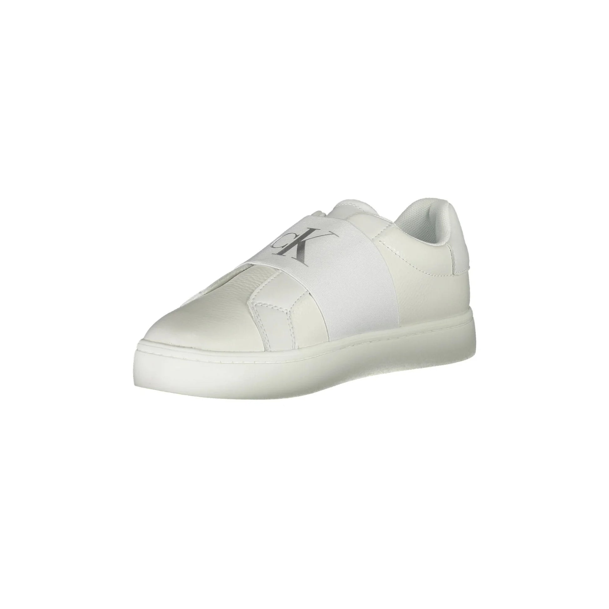 CALVIN KLEIN Scarpe Sneakers Donna Bianche con Lacci e Logo bianco - vista 3
