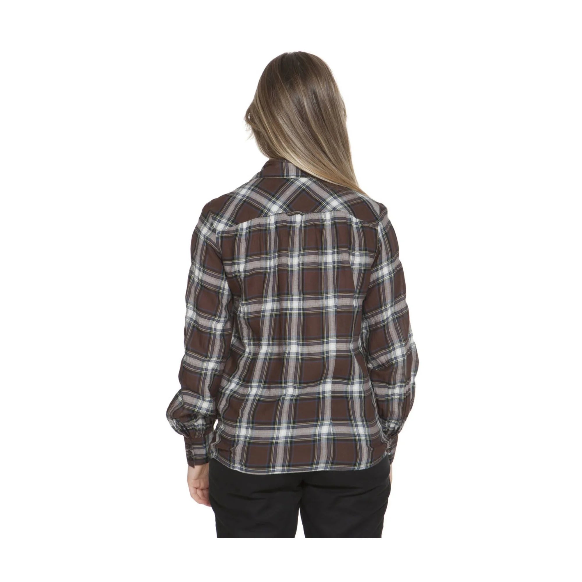 GANT CAMICIA MANICHE LUNGHE DONNA MARRONE