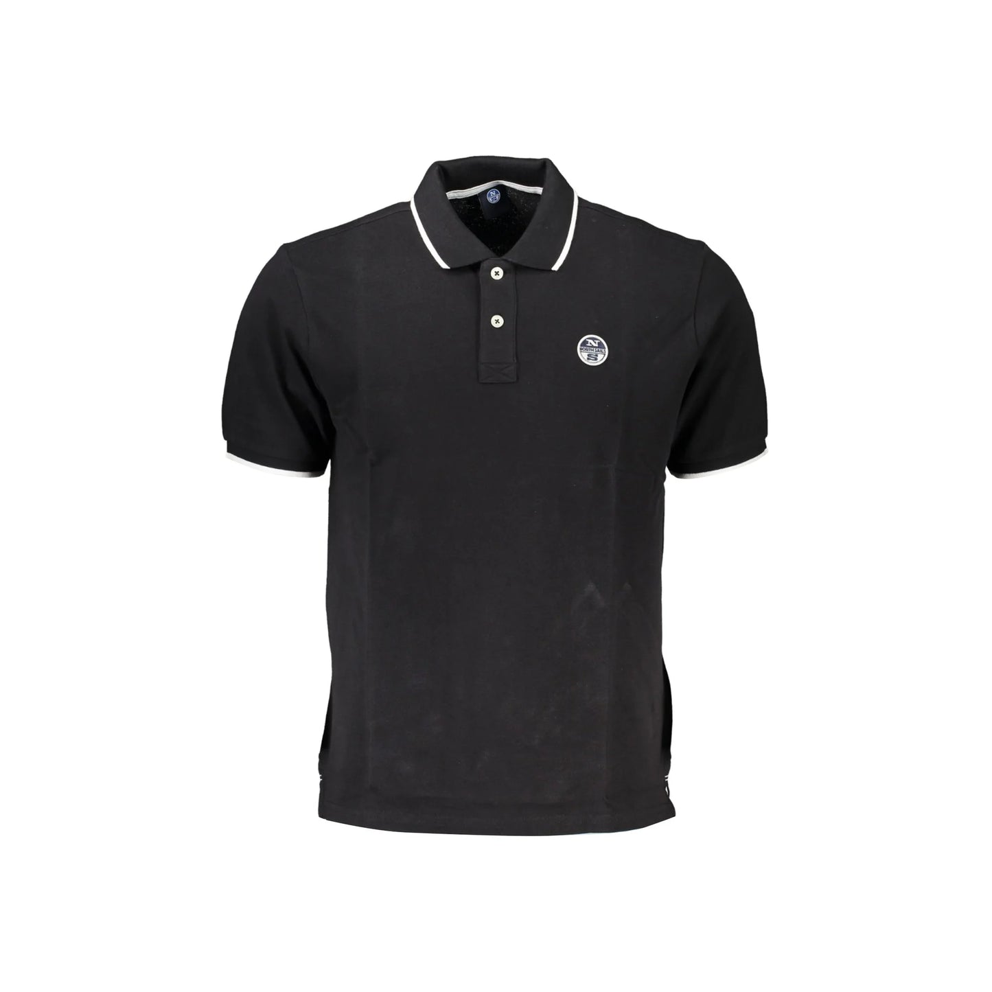 North Sails Polo Maniche Corte Uomo Nera Logo Nero - foto prodotto