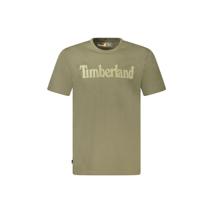 Timberland T-Shirt Maniche Corte Uomo Verde Stampa Logo - foto prodotto