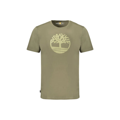 Timberland T-Shirt Maniche Corte Uomo Verde Stampa Logo - foto prodotto