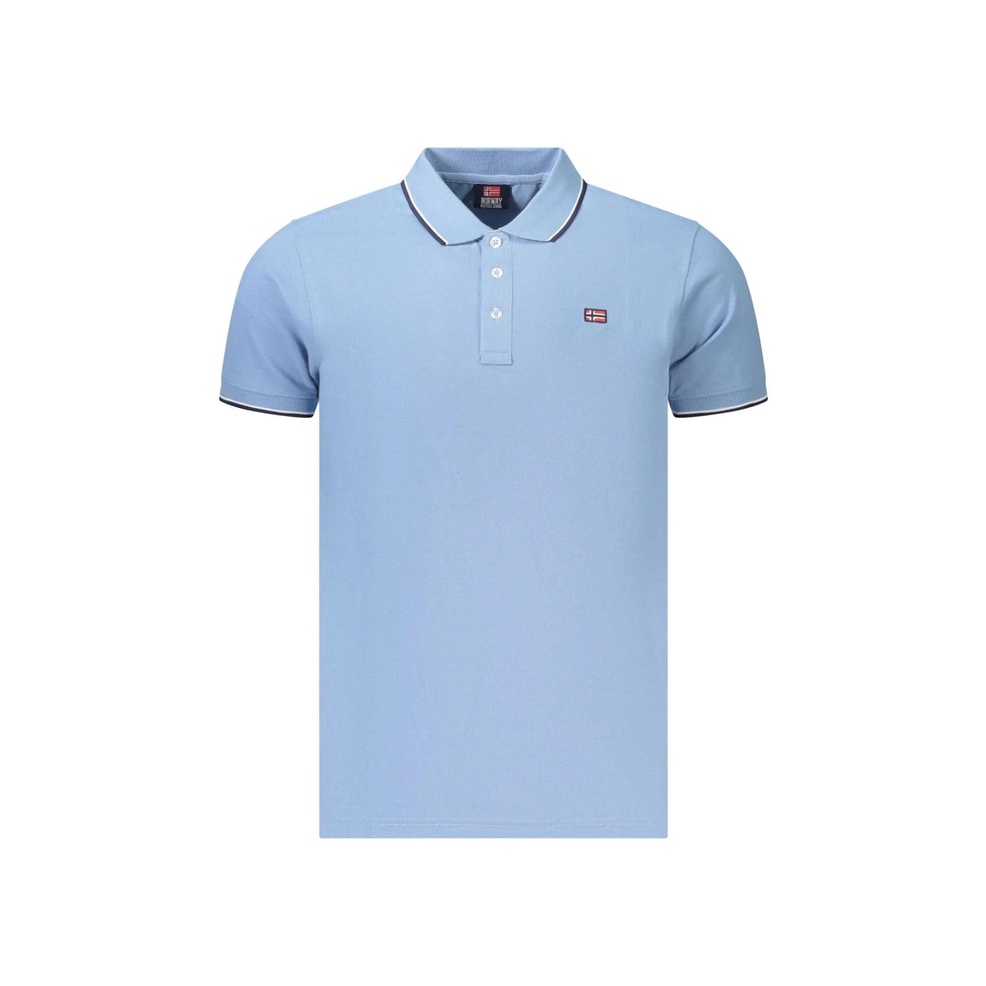 NORWAY 1963 POLO MANICHE CORTE UOMO AZZURRO