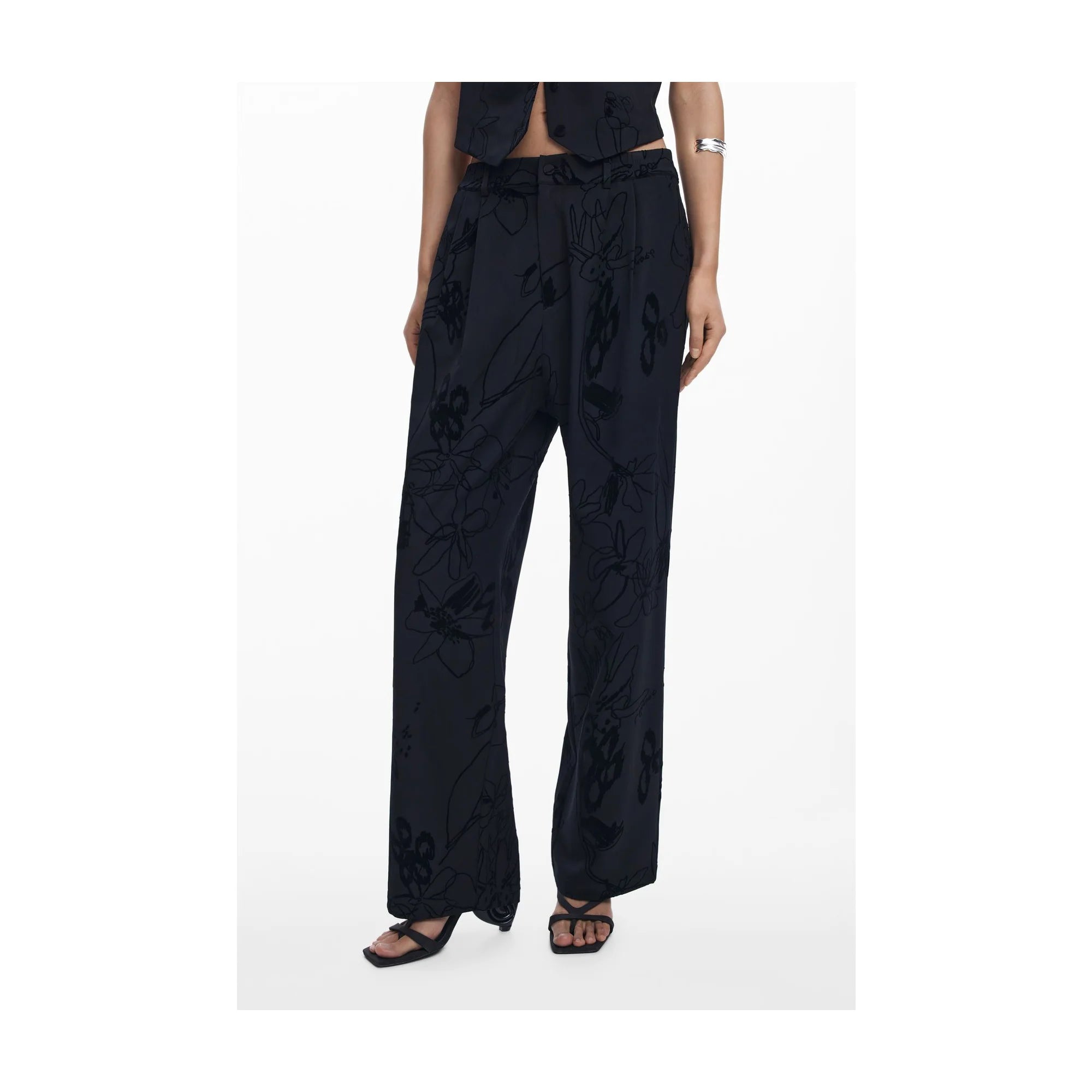 DESIGUAL PANTALONE DONNA NERO