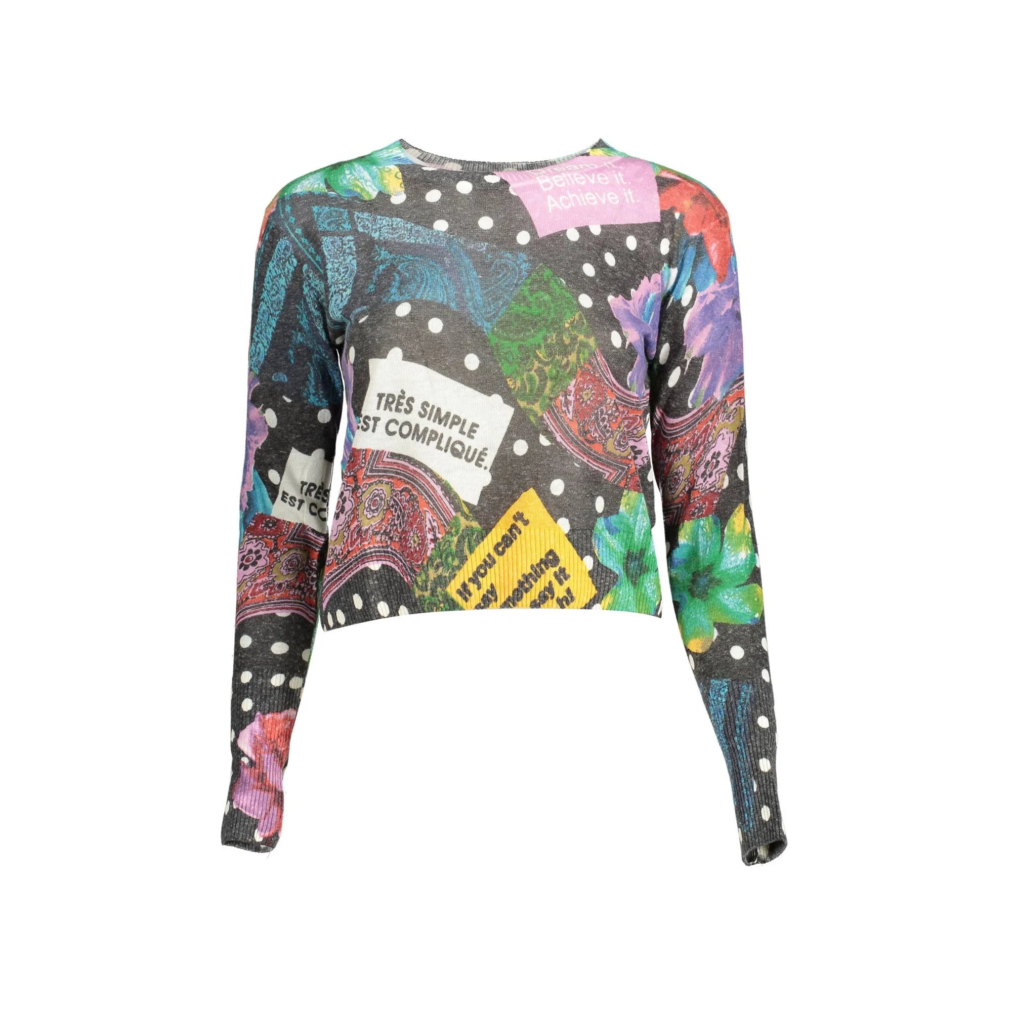 DESIGUAL MAGLIA DONNA NERO