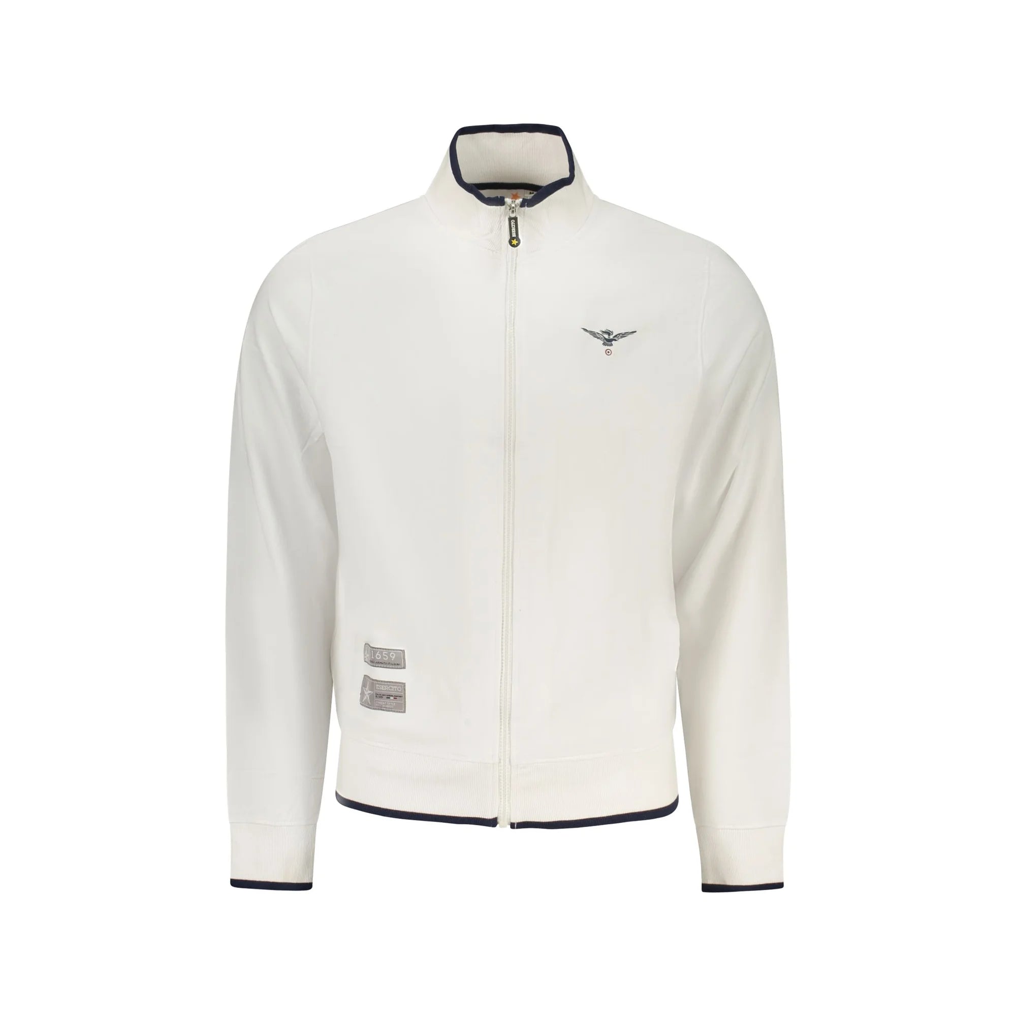 ACCADEMIA MILITARE FELPA CON ZIP UOMO BIANCO