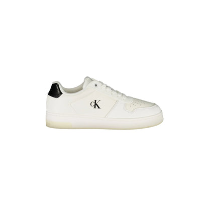 CALVIN KLEIN Calzatura Sportiva Donna Bianca con Dettagli Neri e Logo Sneakers Bianco - foto prodotto