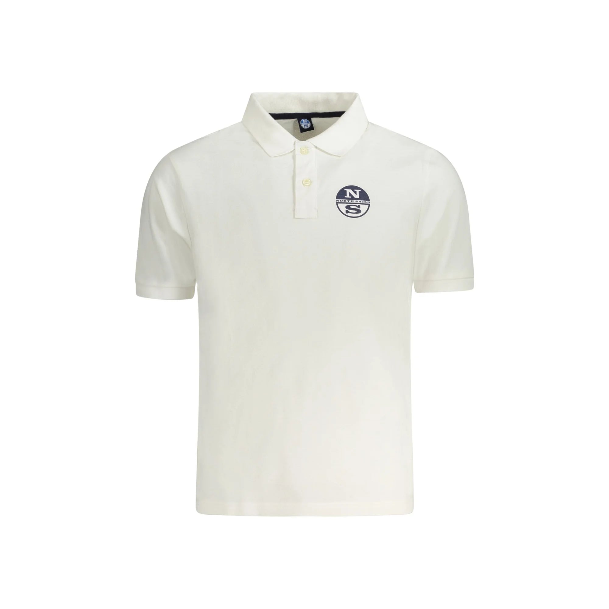 North Sails Polo Uomo Bianca Maniche Corte Cotone Stampa Logo Bianco - foto prodotto