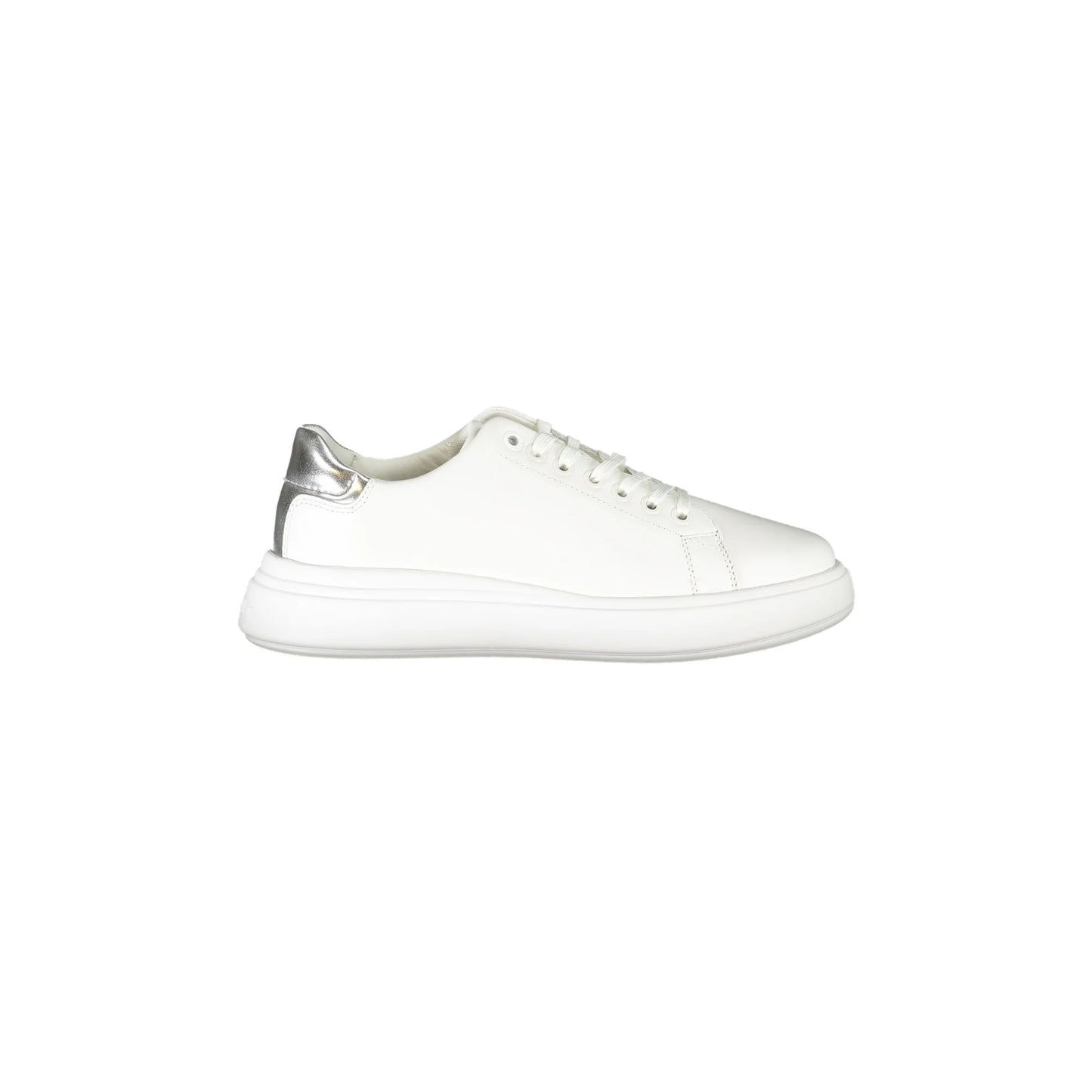 CALVIN KLEIN Scarpe Sneakers Donna Bianche con Dettagli a Contrasto Bianco - foto prodotto