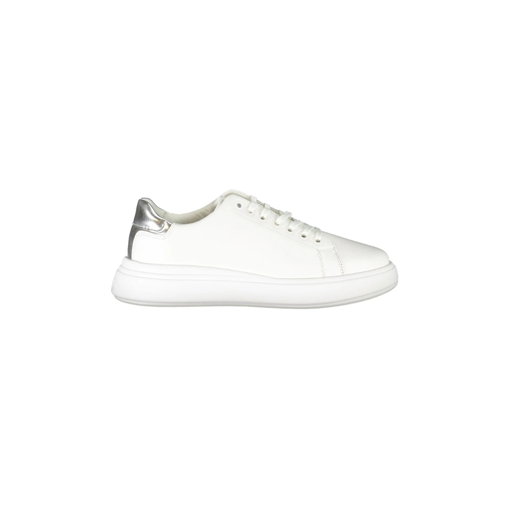 CALVIN KLEIN Scarpe Sneakers Donna Bianche con Dettagli a Contrasto Bianco - foto prodotto