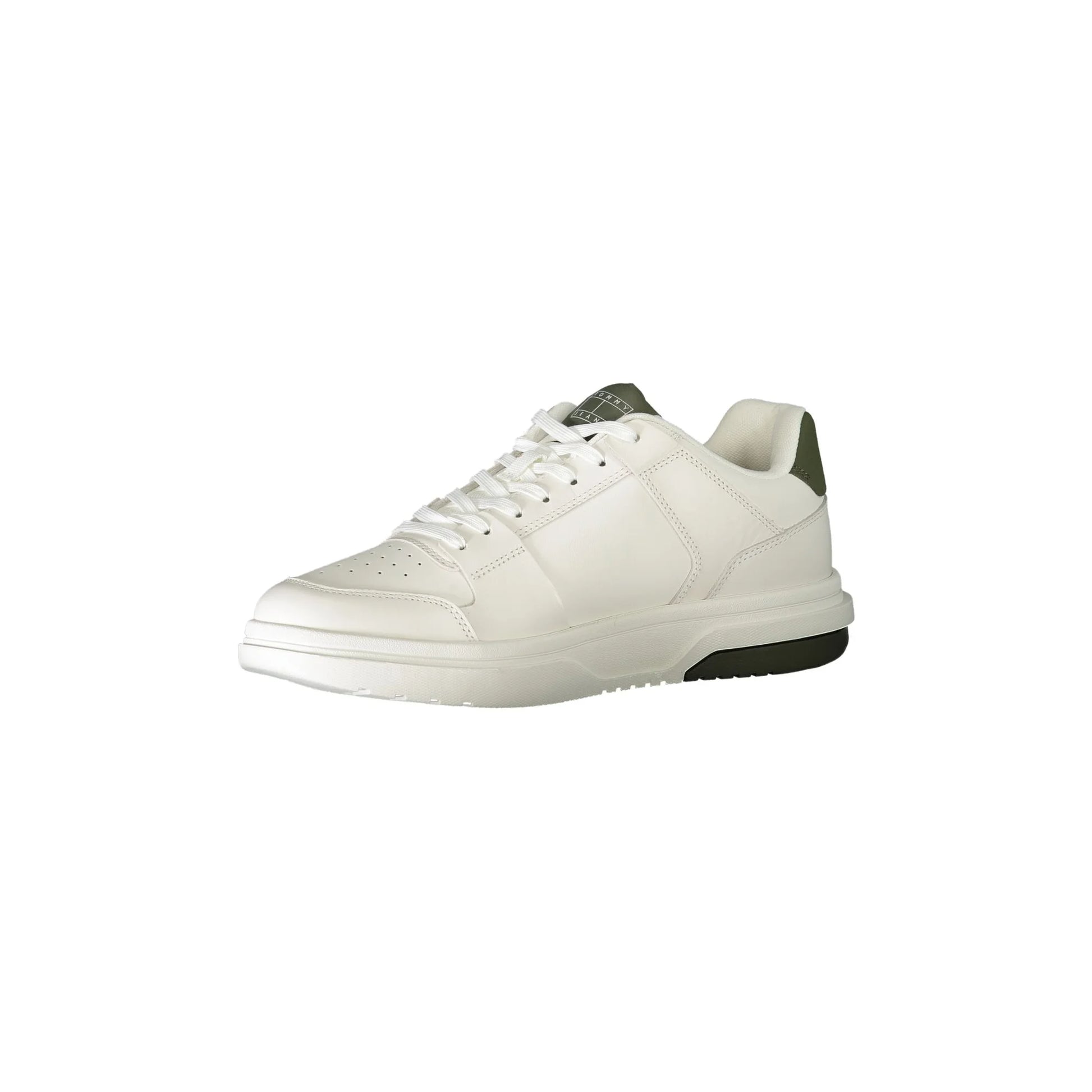 TOMMY HILFIGER Scarpe Sneakers Uomo Bianche con Dettagli Verdi bianco - vista 3