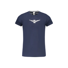 Accademia Militare T-Shirt Manches Courtes Homme Bleu Imprimé