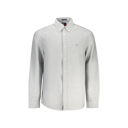 Tommy Hilfiger Camicia Maniche Lunghe Uomo Grigia Ricamo Camicie Grigio - foto prodotto