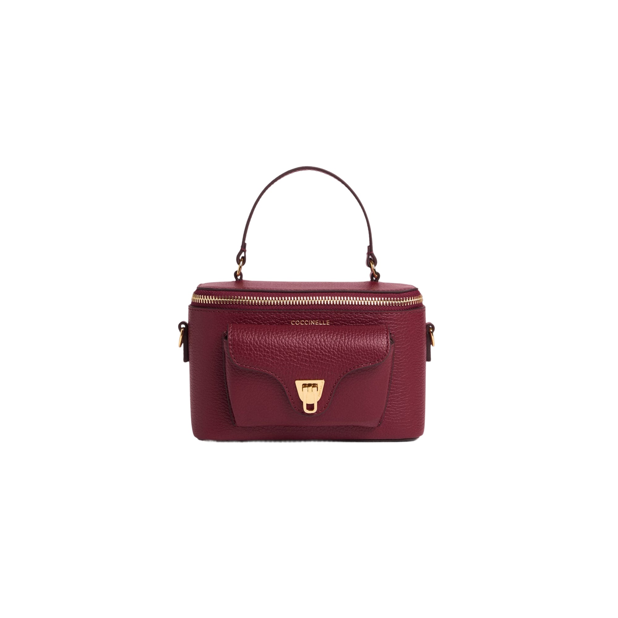 COCCINELLE Borsa Donna a Tracolla Rossa, In Vera Pelle, Beat Generation