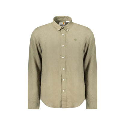 Timberland Camicia Maniche Lunghe Uomo Verde Ricamo Camicie - foto prodotto