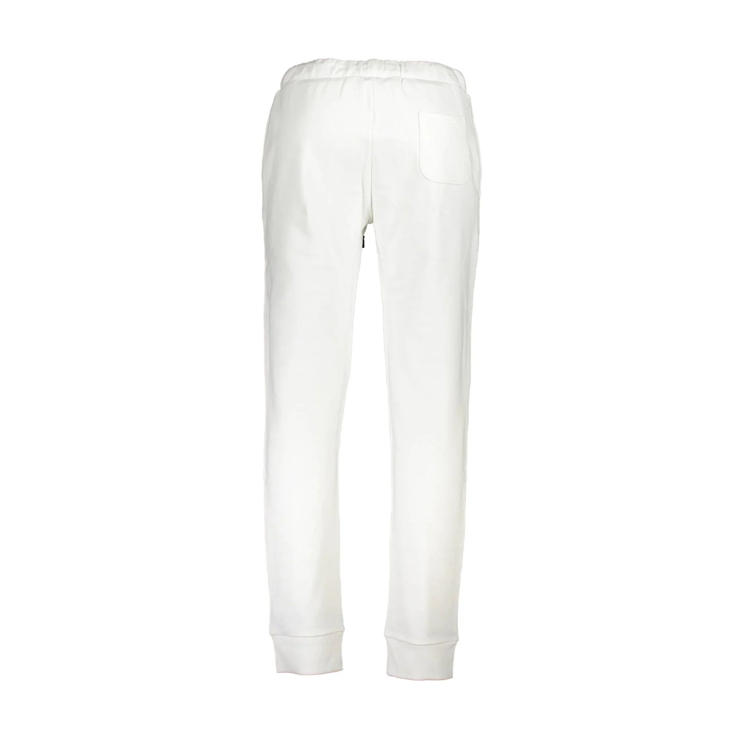 La Martina Pantaloni Uomo Bianco Stampa Logo - vista 2