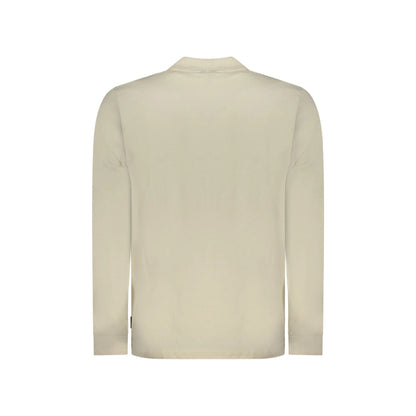 U.S. Grand Polo Uomo Beige Maniche Lunghe Cotone Ricamo Logo - vista 2