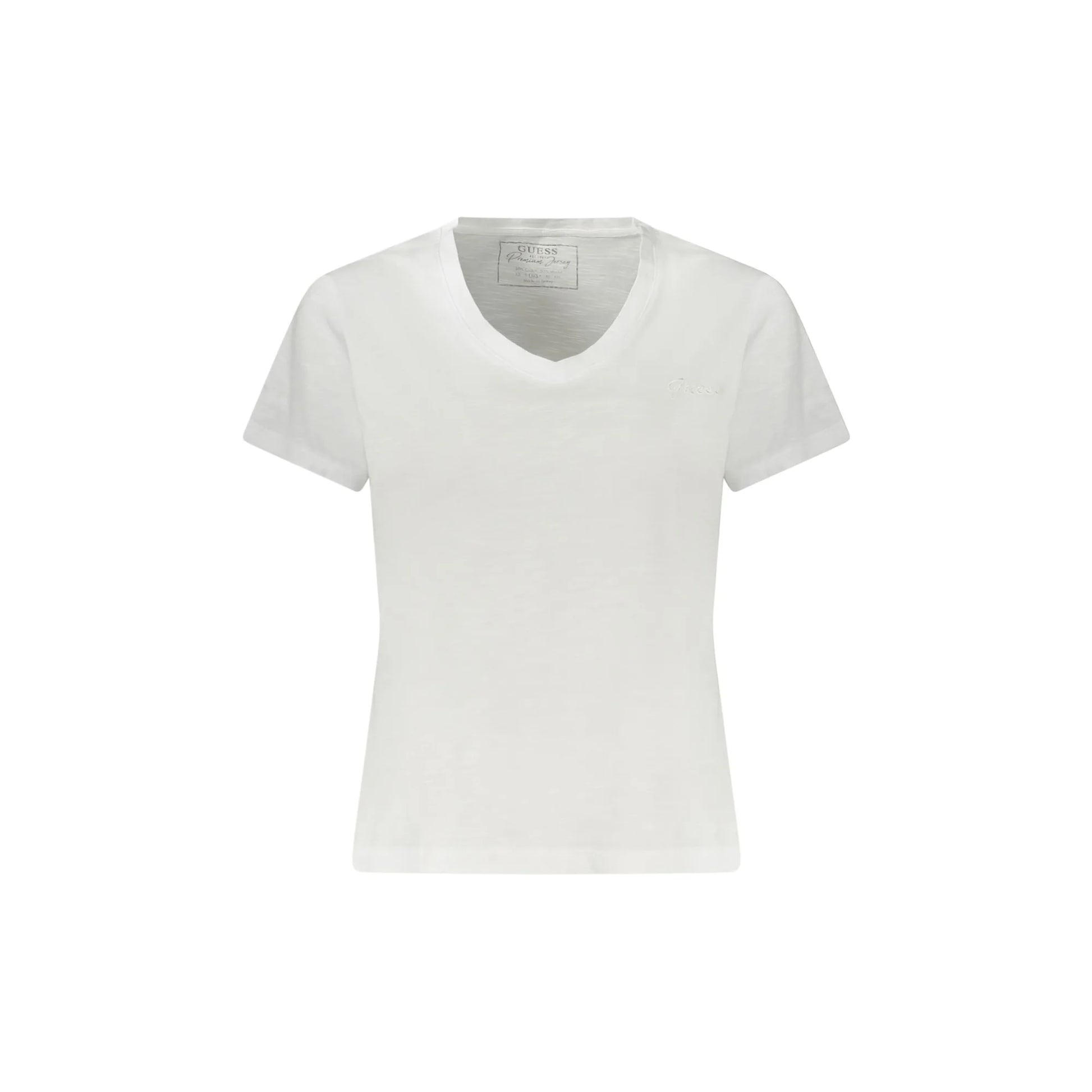 Guess Jeans T-Shirt Maniche Corte Donna Bianca Ricamo Bianco - foto prodotto