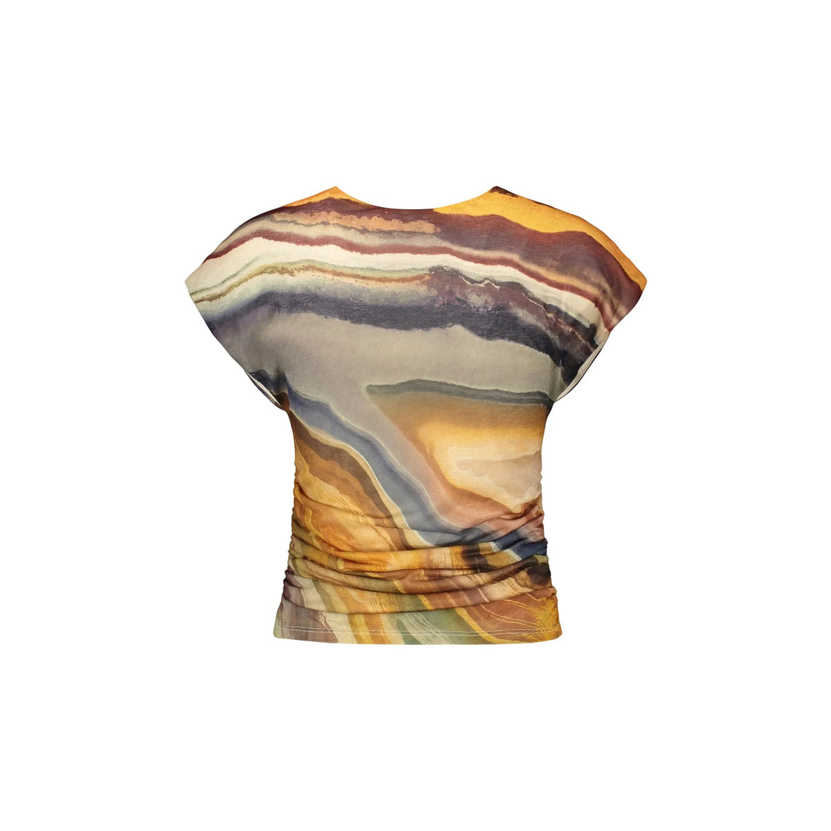 DESIGUAL T-SHIRT SENZA MANICHE DONNA BEIGE