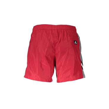 Karl Lagerfeld Beachwear Costume da Mare Uomo Rosso Dettagli a Contrasto - vista 2