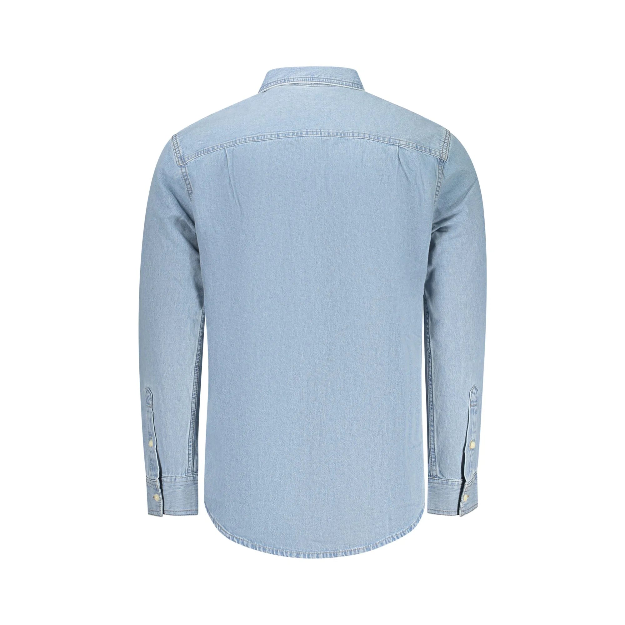 CALVIN KLEIN CAMICIA MANICHE LUNGHE UOMO AZZURRO