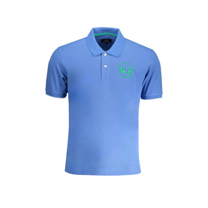 La Martina Polo Maniche Corte Uomo Azzurra Ricamo Azzurro - foto prodotto