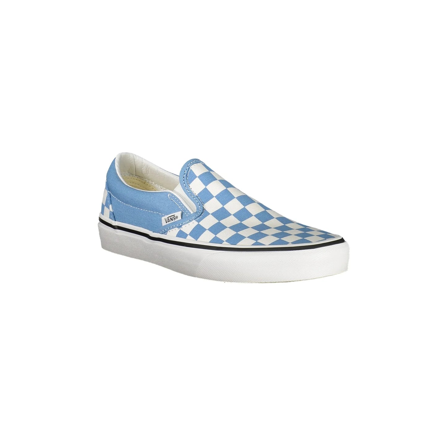 Vans Scarpe Sneakers Donna Azzurre Classic Slip-On con Fantasia a Scacchi - vista 2
