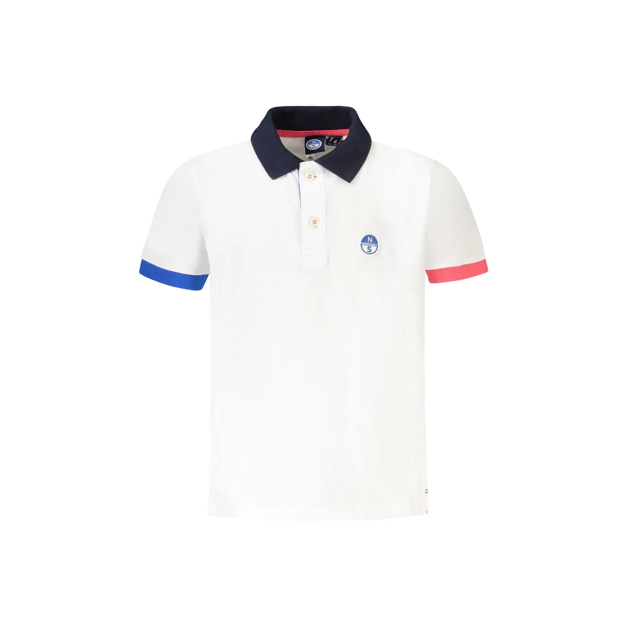 North Sails Polo Maniche Corte Bambino Bianca Logo Bianco - foto prodotto