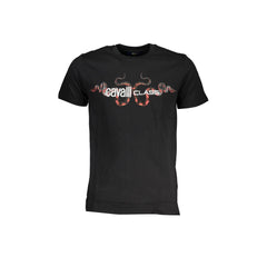 Cavalli Class T-Shirt Maniche Corte Uomo Nera Stampa