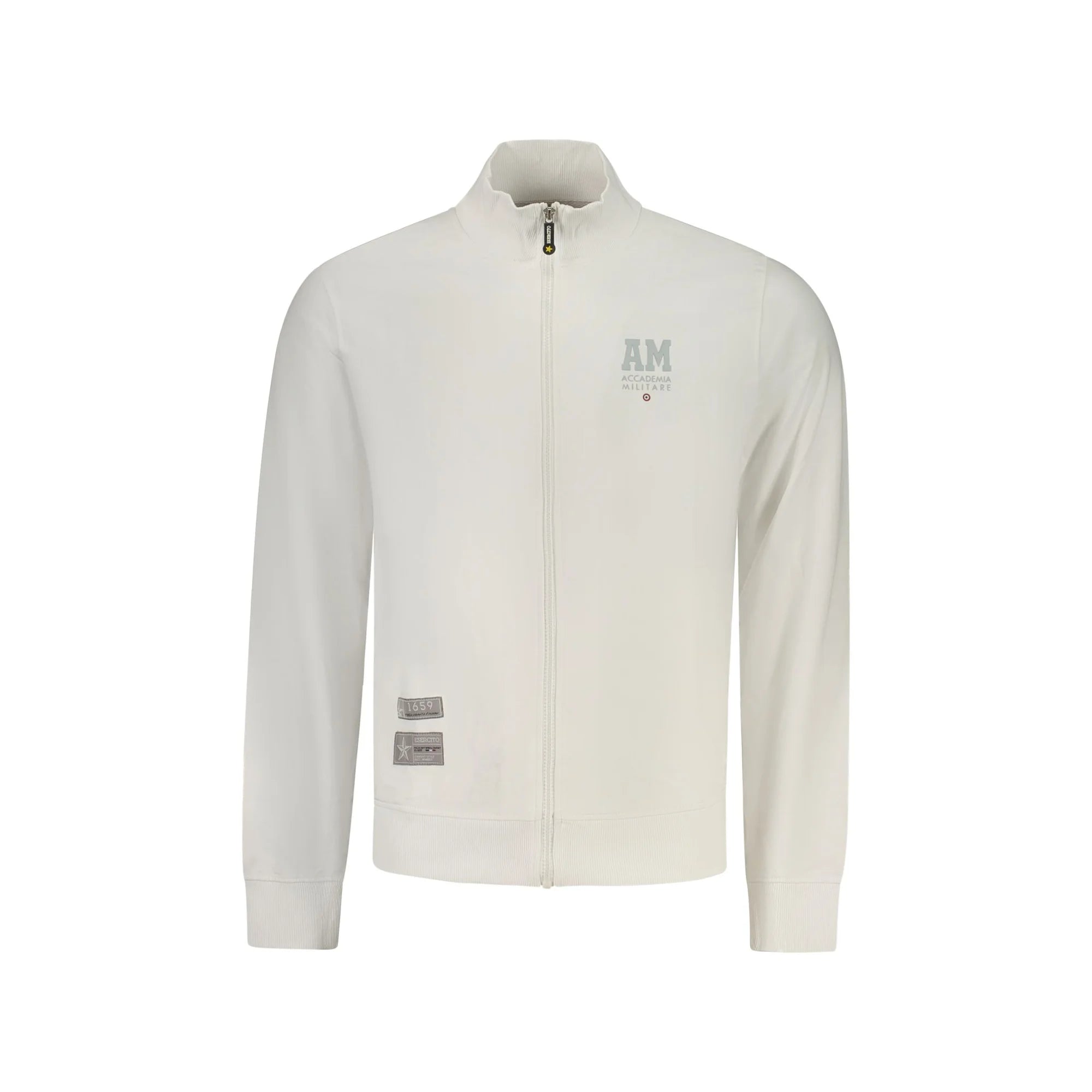 ACCADEMIA MILITARE FELPA CON ZIP UOMO BIANCO
