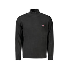 Norway 1963 Maglia Uomo Nera Collo Alto con Ricamo e Logo