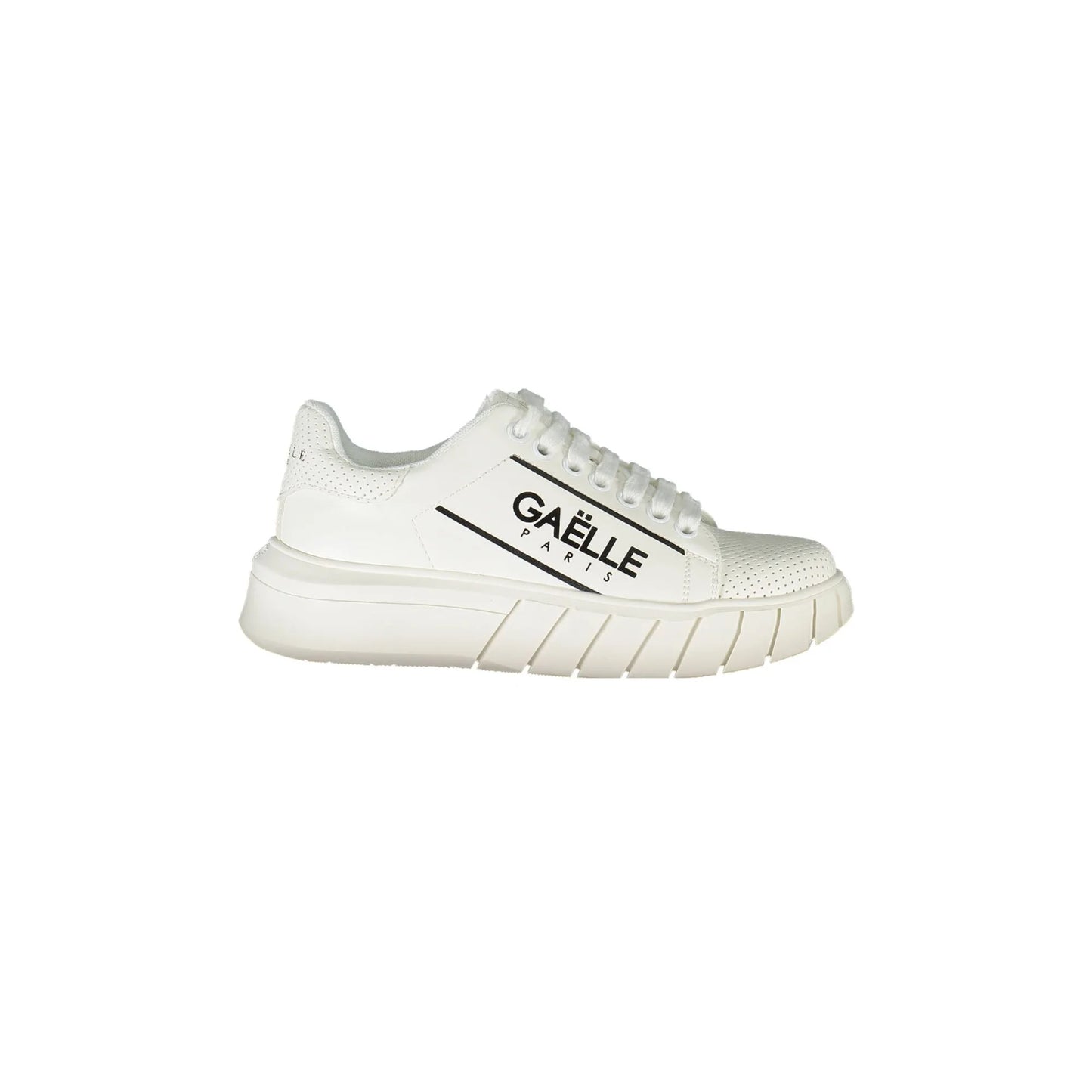 GAELLE PARIS Scarpe Sneakers Donna Bianche con Dettagli a Contrasto Bianco - foto prodotto