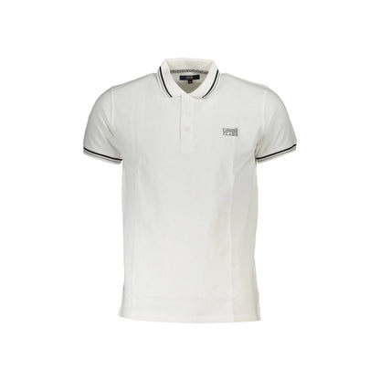Cavalli Class Polo Maniche Corte Uomo Bianca Stampa Logo Bianco - foto prodotto