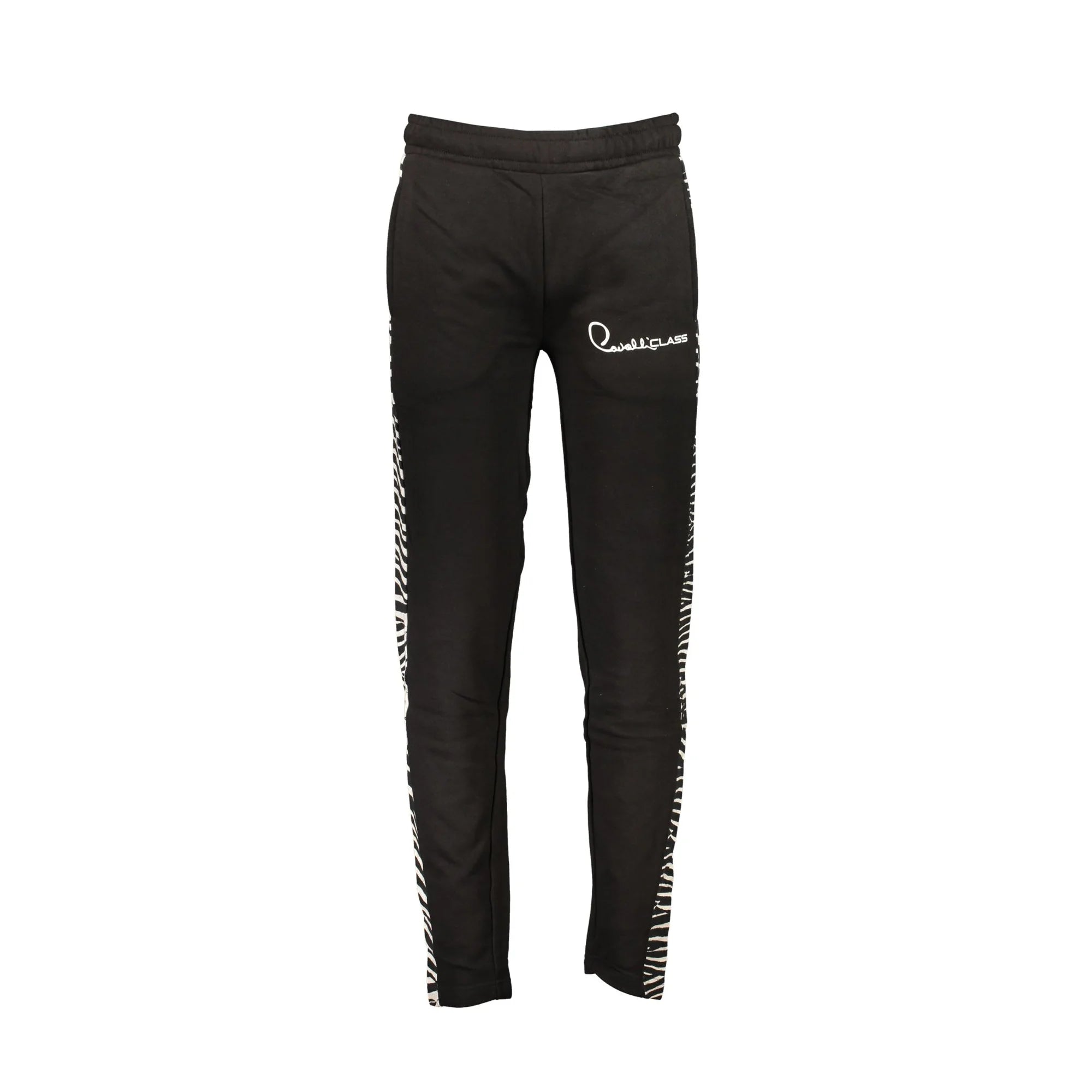Cavalli Class Pantaloni Uomo Nero Stampa Logo - foto prodotto