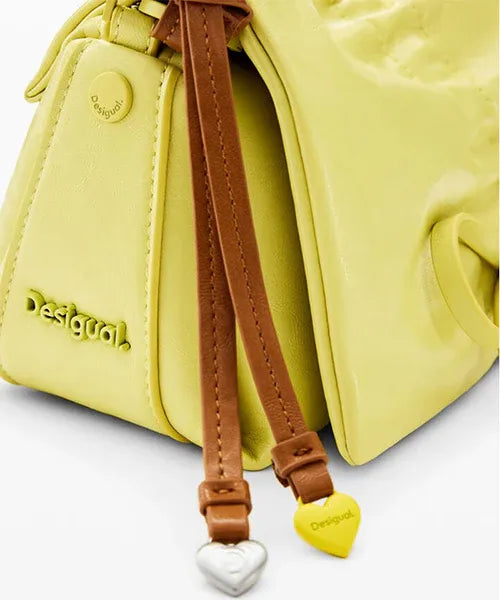 Desigual Schoudertas Dames Geel Logo