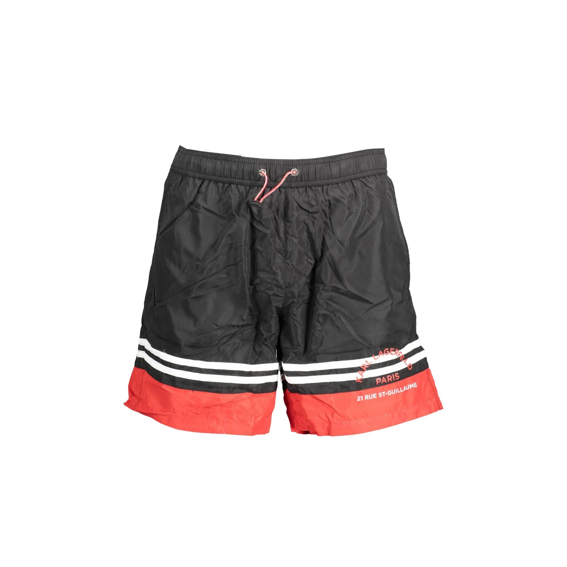 Karl Lagerfeld Beachwear Costume da Mare Uomo Nero Stampa Logo - foto prodotto
