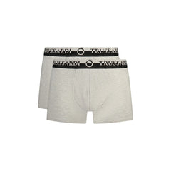 Trussardi Boxer Uomo Grigio Stampa Logo