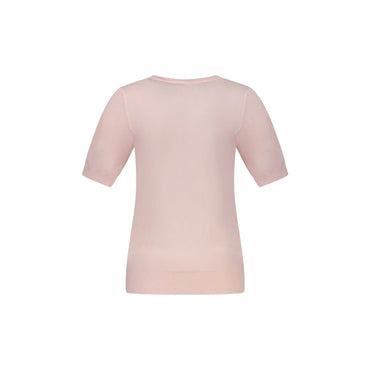 Guess Jeans Maglia Donna Rosa Applicazione Strass Maglie - vista 2