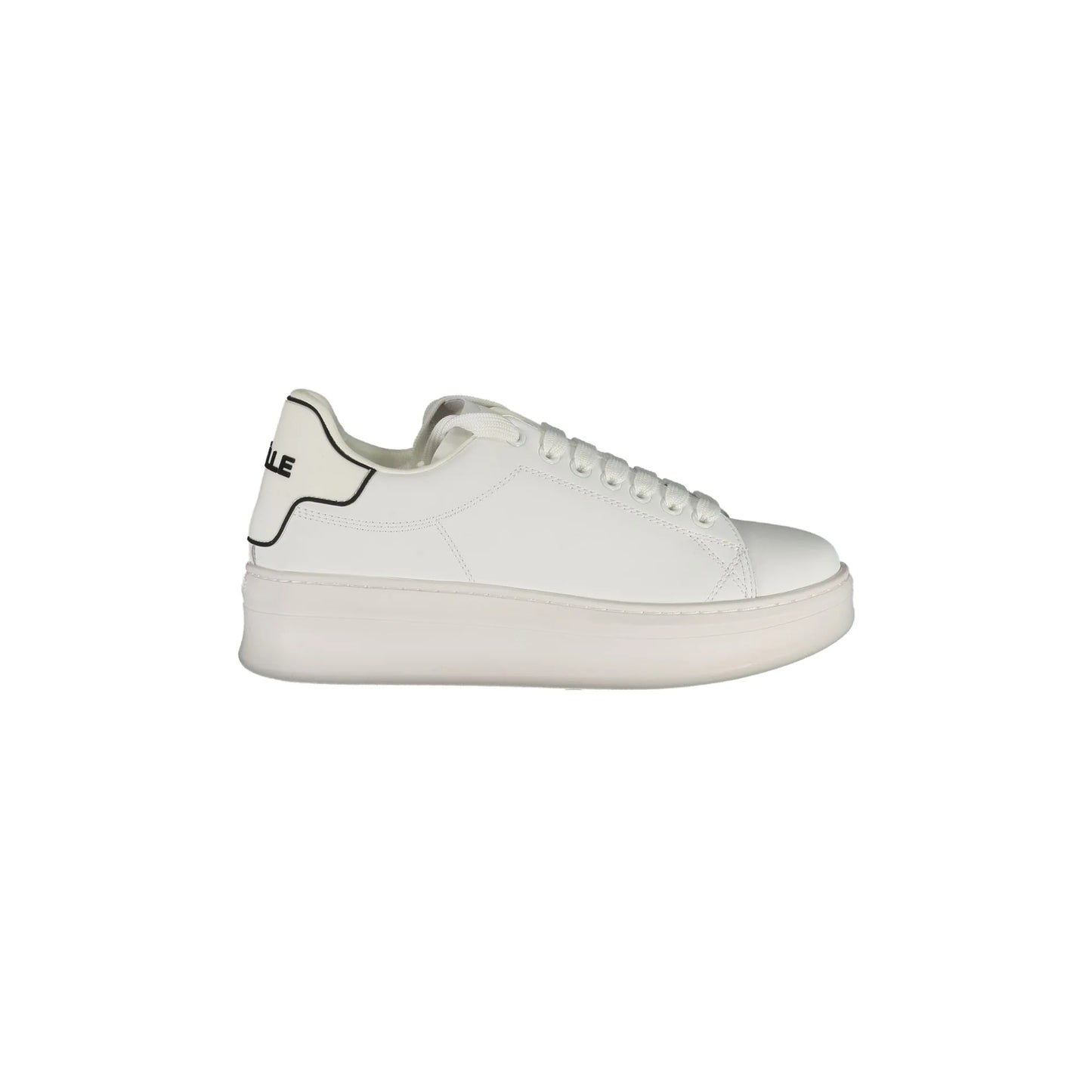 GAELLE PARIS Scarpe Sneakers Donna Bianche con Doppio Laccio Logato Bianco - foto prodotto