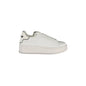 GAELLE PARIS Scarpe Sneakers Donna Bianche con Doppio Laccio Logato Bianco - foto prodotto