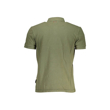 Napapijri Polo Maniche Corte Uomo Verde Stampa - vista 2
